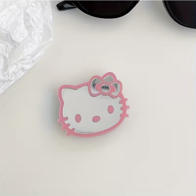 Hello Kitty! Telefon Arkası Aynalı Telefon Tutacağı Pembe