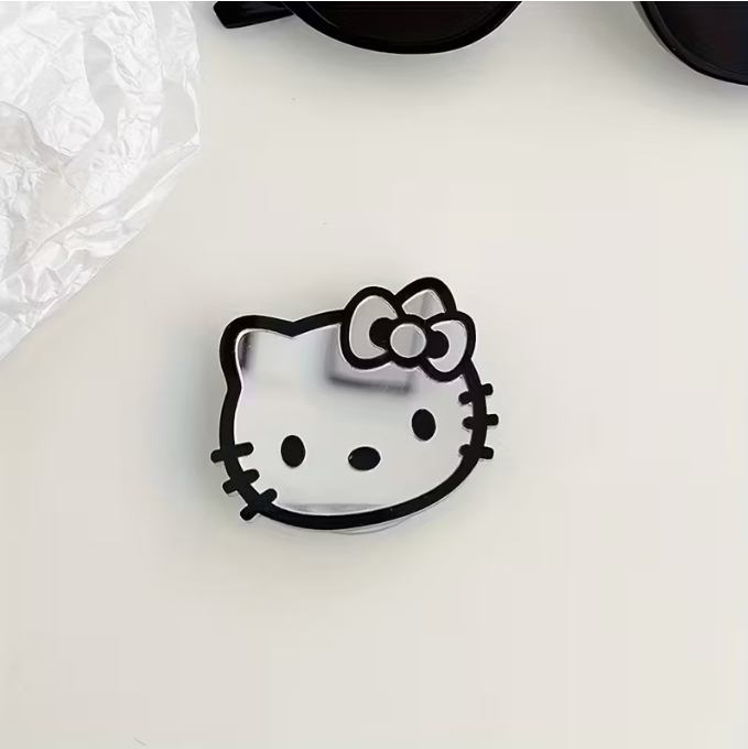 Hello Kitty! Telefon Arkası Aynalı Telefon Tutacağı Siyah