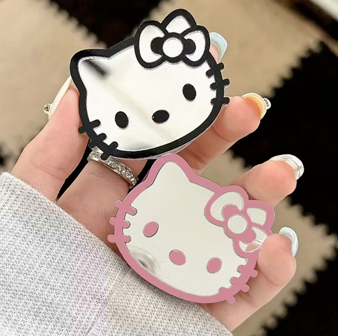 Hello Kitty! Telefon Arkası Aynalı Telefon Tutacağı Pembe