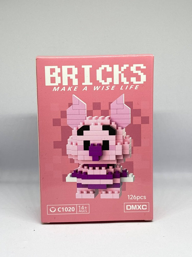 Bricks Pembe Sevimli Domuzcuk Figürü